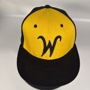 Vintage Wichita State Shockers Hat Cap Fitted 7 1/4 Black Yellow UNDERARMOUR